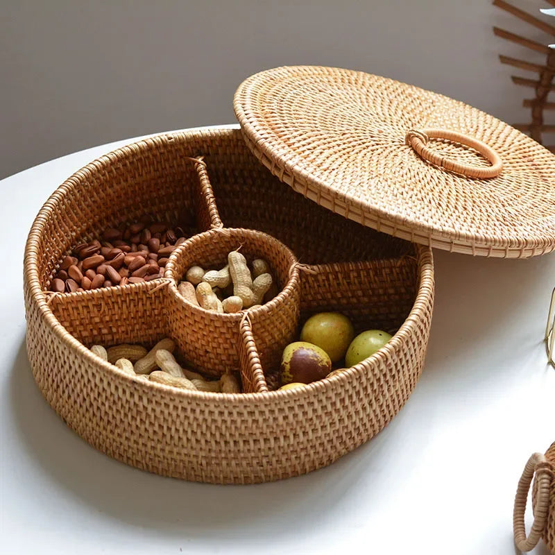 Eco-Friendly Handwoven Rattan Storage Box