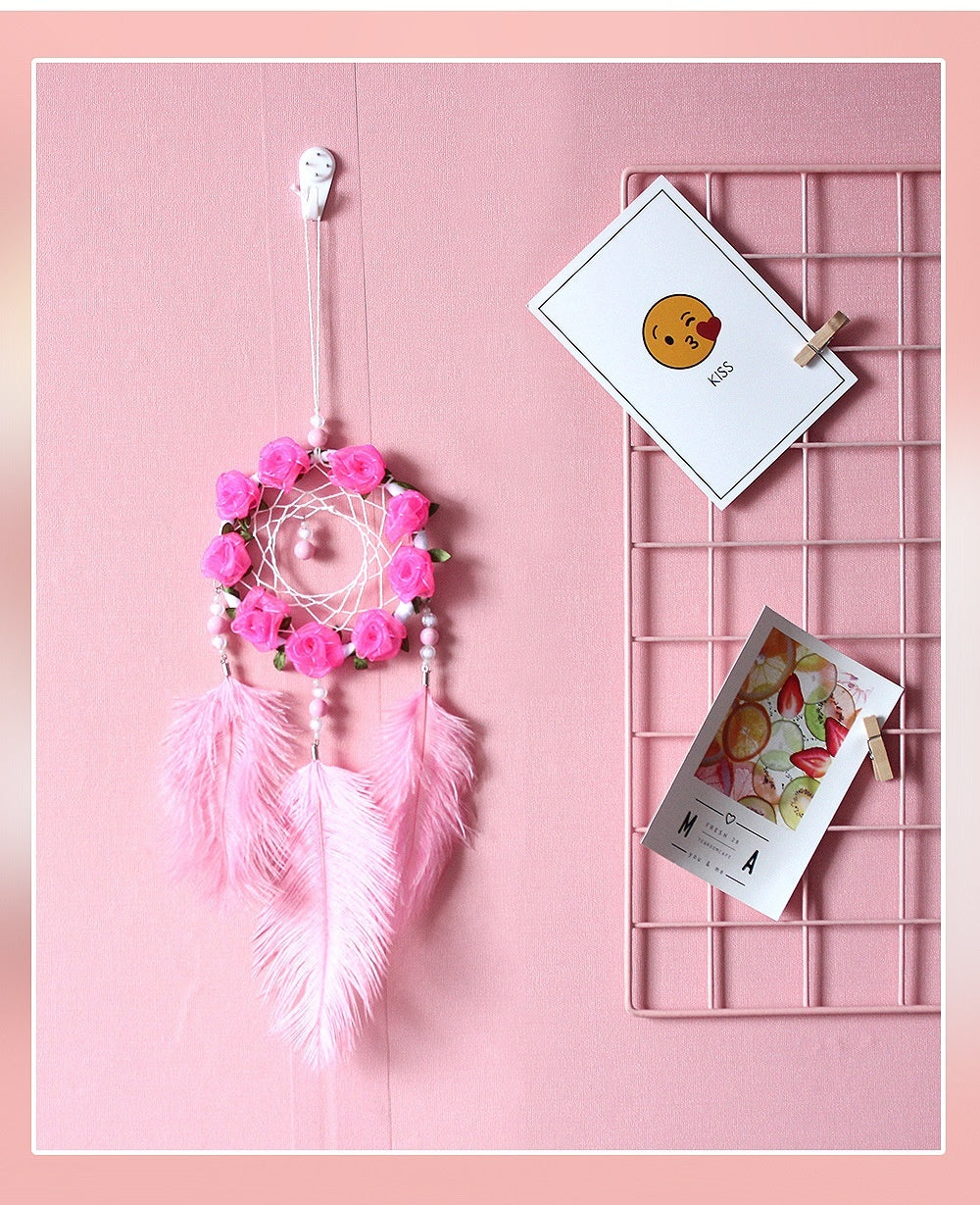 Dreamcatcher With Pink Feathers